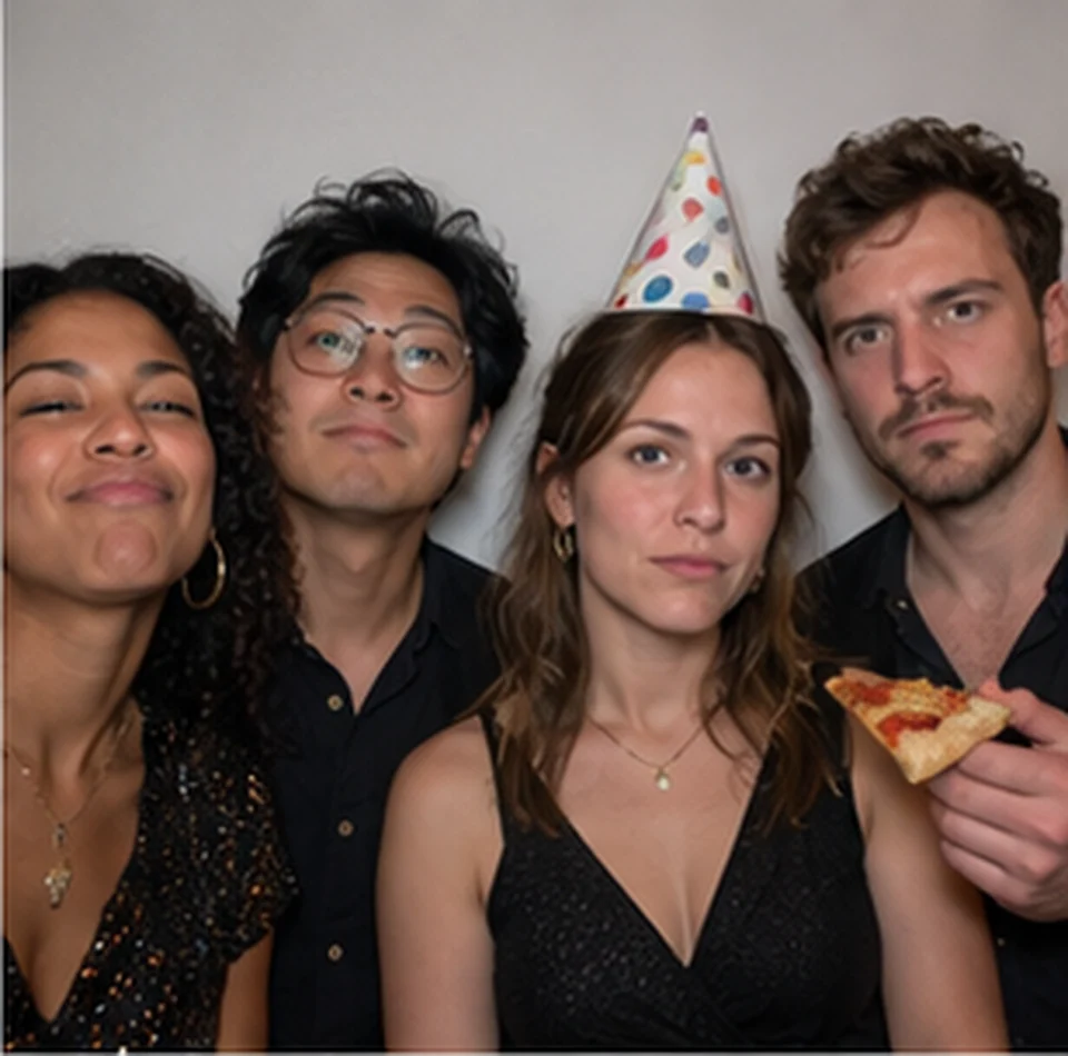 Fotostreifen mit 4 Fotos aus der kostenlosen Online-Fotobox